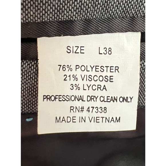 Marc Ecko Mens Suit Jacket Size 38L Gray Single Breasted Double Vent Pockets - Picture 3 of 9